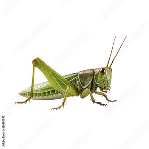 Leinwand Poster grasshopper isolated on white