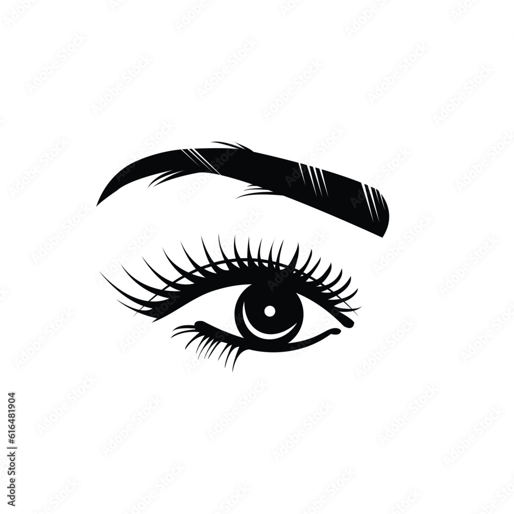 black eyelashes logo icon black eyelashes logo icon