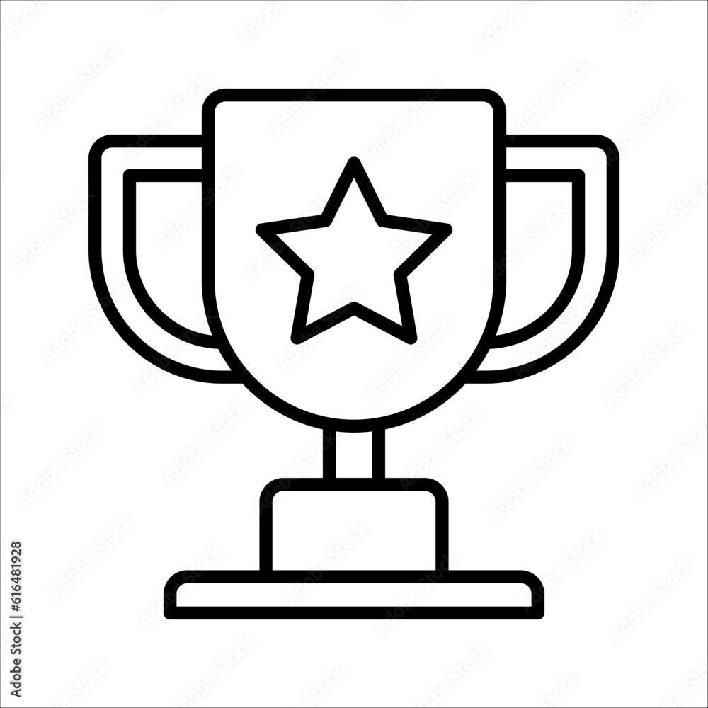 Trophy icon vector. champions cup icon, vector illustration on white background Trophy icon vector. champions cup icon, vector illustration on white background