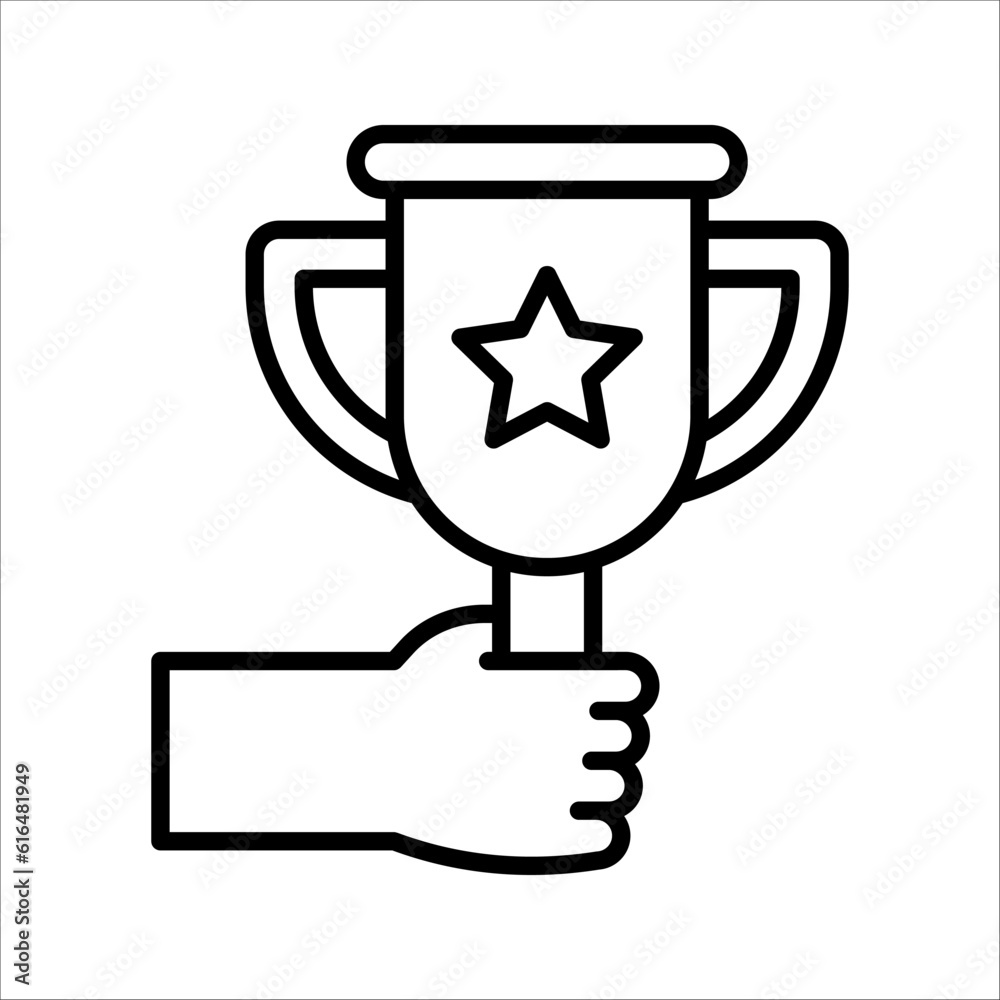 Trophy icon vector. champions cup icon, vector illustration on white background Trophy icon vector. champions cup icon, vector illustration on white background