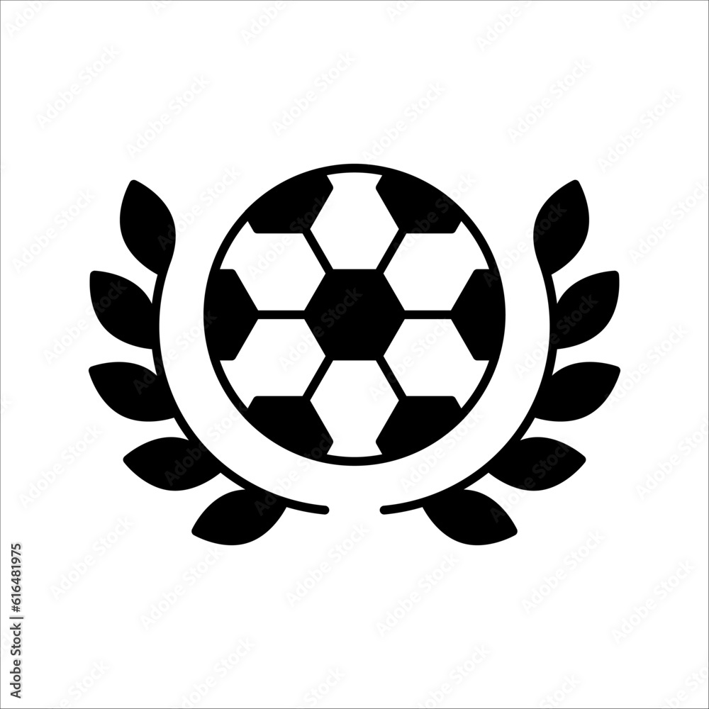 Obraz premium football emblem vector logo best design simple icon, vector illustration on white background