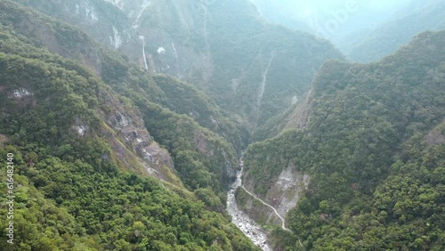 Aerial view of Xincheng Taroko National Park, Hualien, Taiwan photo