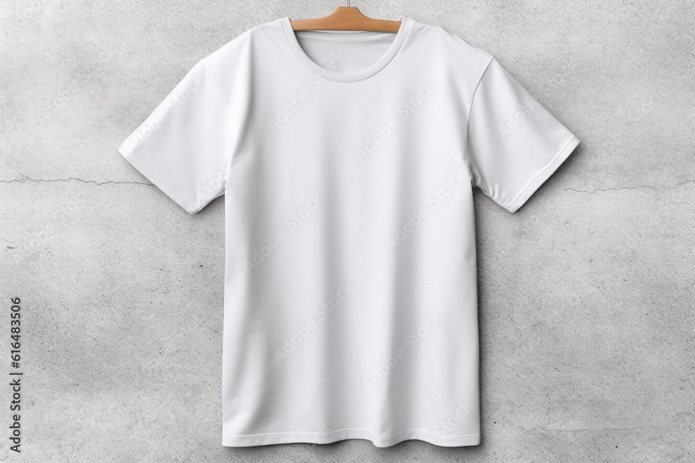 Realistic Tshirt Mockup with Blank Canvas Created with Generative AI Realistic Tshirt Mockup with Blank Canvas Created with Generative AI