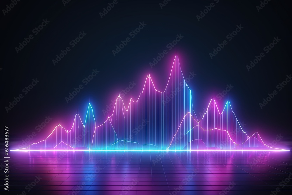 abstract futuristic background with pink blue glowing neon moving high speed wave lines and bokeh lights. Data transfer concept Fantastic wallpaper