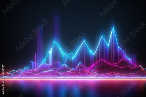 abstract futuristic background with pink blue glowing neon moving high speed wave lines and bokeh lights. Data transfer concept Fantastic wallpaper