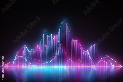 abstract futuristic background with pink blue glowing neon moving high speed wave lines and bokeh lights. Data transfer concept Fantastic wallpaper