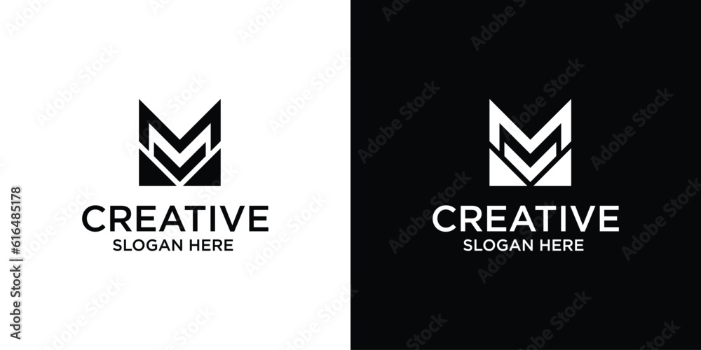 Naklejka premium letter m vector logo abstract template