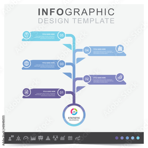 Infographic business plan and icons set