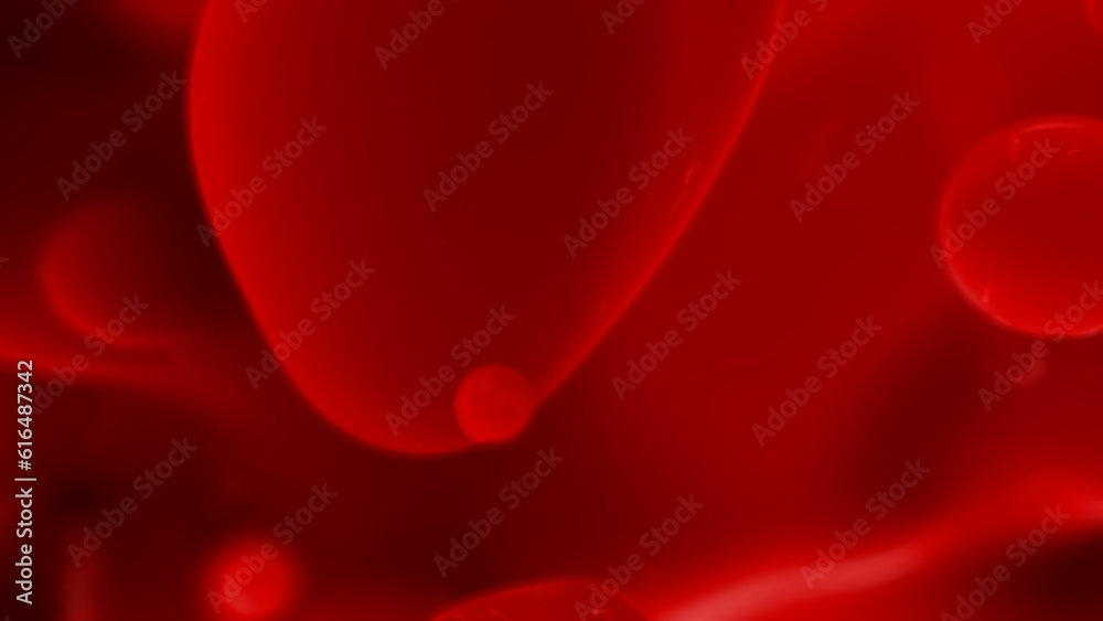 lava lamp red smooth gentle bubbles bokeh background - abstract 3D rendering