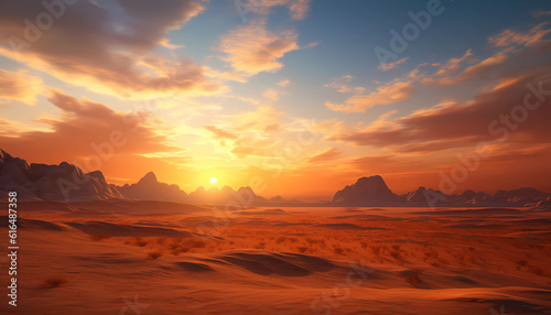 View Over The Calm Desert