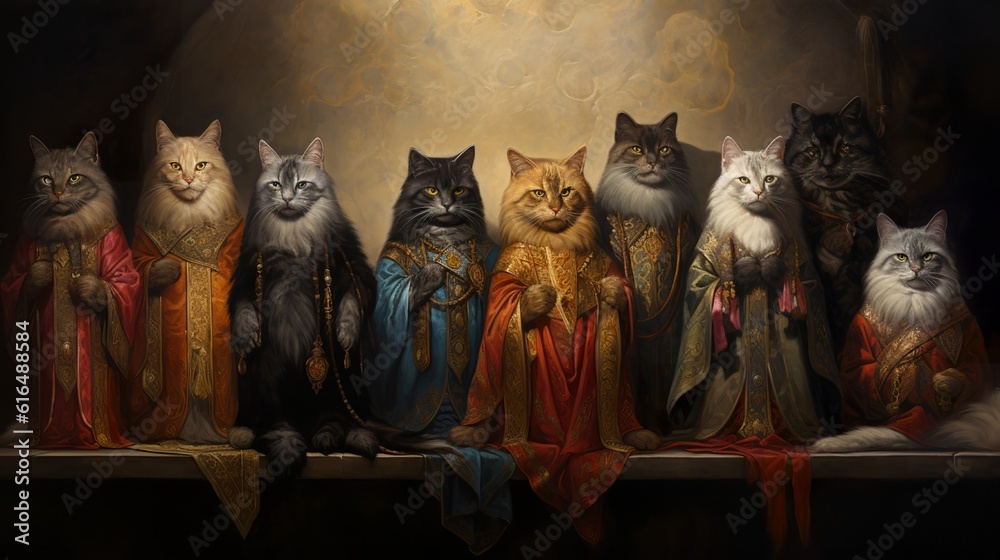Gathering of Persian Royalty - A Regal Feline Ensemble