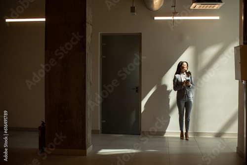 Young business woman using ...