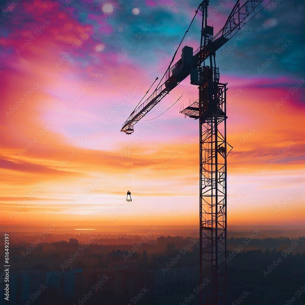 a construction crane 
