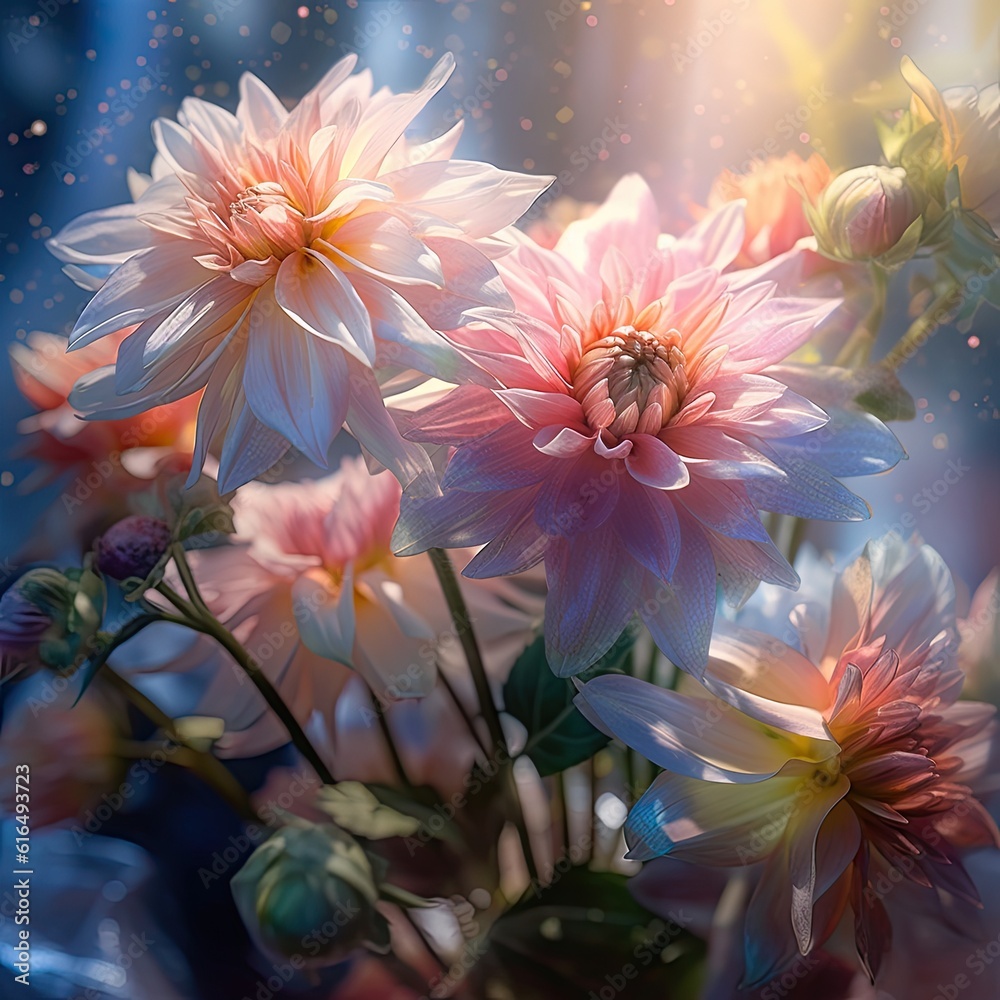 Floral design for background. Generative AI Floral design for background. Generative AI