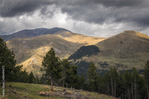 High Mountain Landscape at Collet de les Barraques, Catalan Pyrenees photo