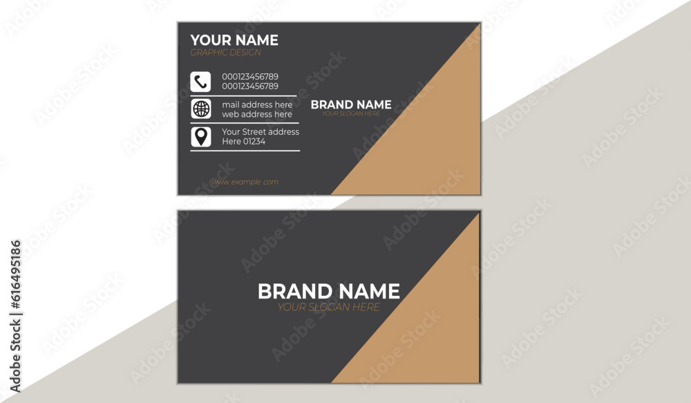 Professional business card template, visiting card, business card