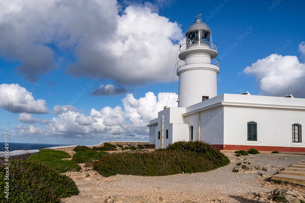 Landscape of Cavallerie Lighthouse. Menorca, Spain
