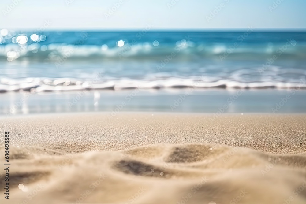 Beach Landscape with Sunlight and Sea blur Background Beach Landscape with Sunlight and Sea blur Background