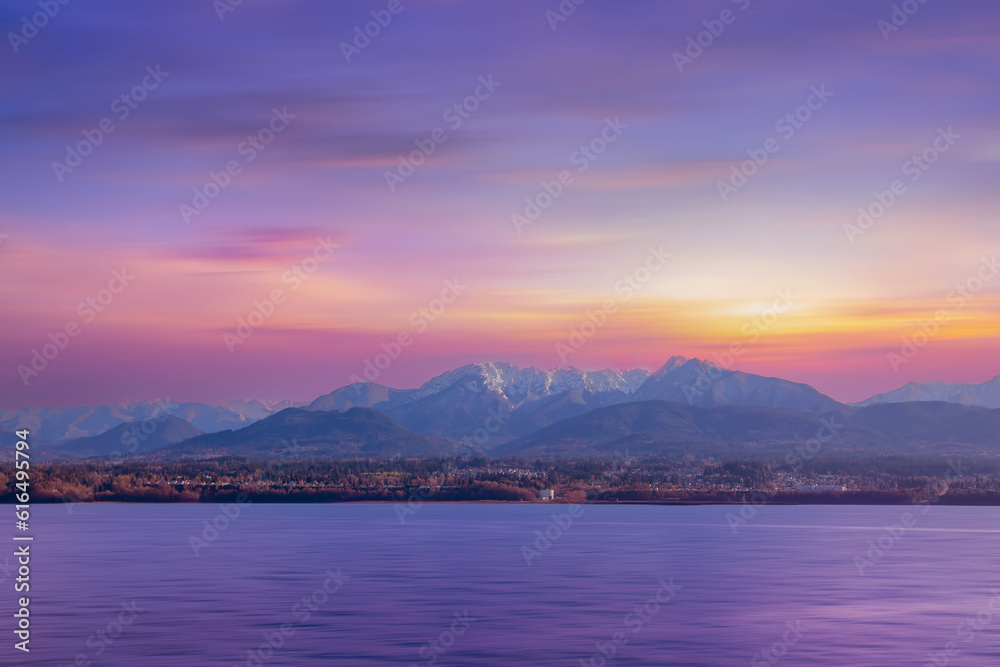 West Vancouver,  Island sunrise near Vancouver Island, BC Canada