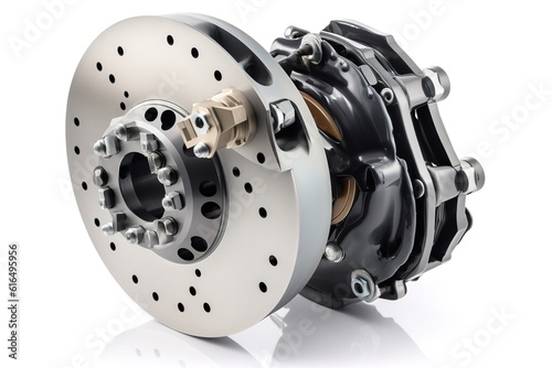 brake repair isolated on white background. AI generated