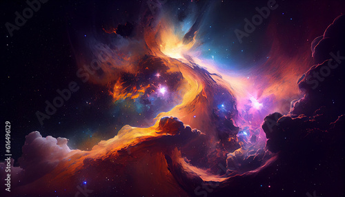  Space colors wallpaper Ai generated image