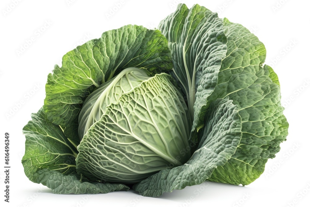 cabbage isolated on white background. AI generated cabbage isolated on white background. AI generated