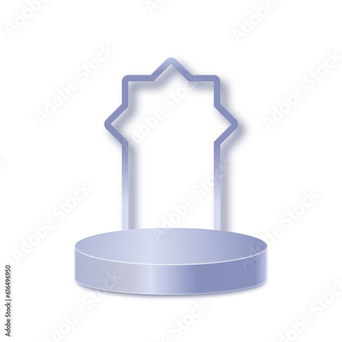 realistic 3d stand podium isolated on white. mockup product display. pedestal podium. 