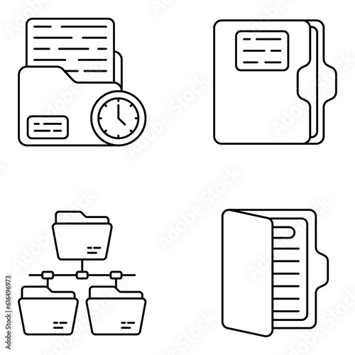 Pack of Docks Linear Icons