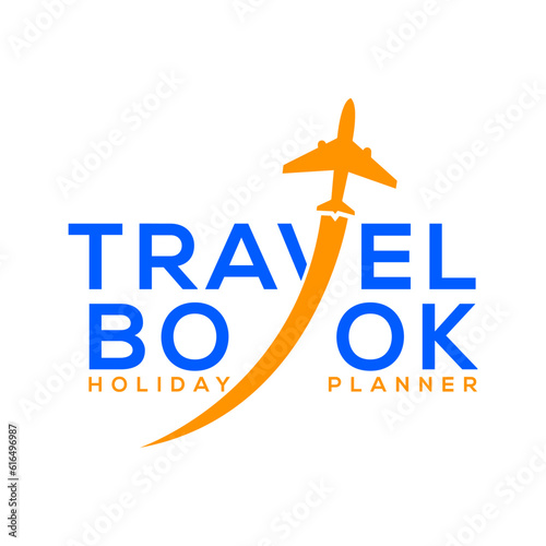 Travel Logo design with plane icon. © Pobitro