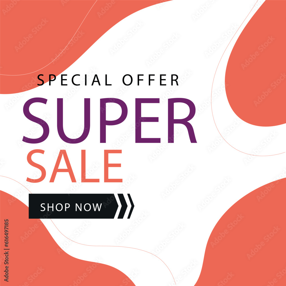 Fototapeta premium Set of Editable minimal square banner template