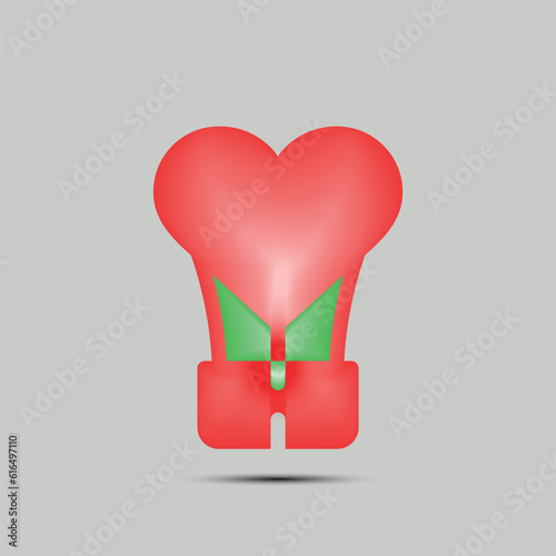 heart icon, love social media notification, love icon for instagram on the chat box