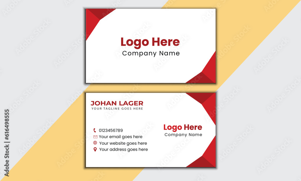 Minimalist business card layout