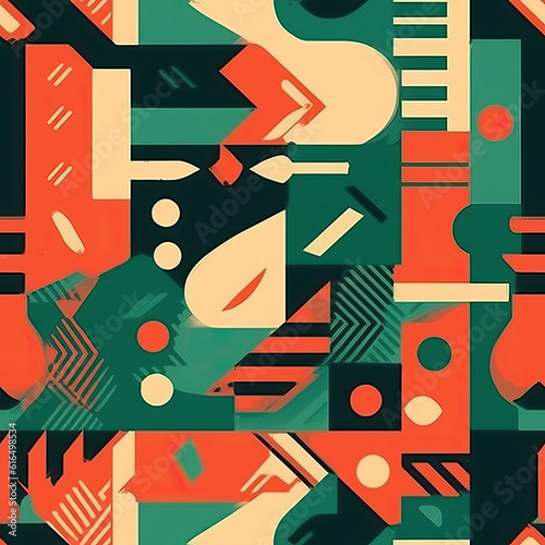Abstract seamless repeat simple geometric pattern