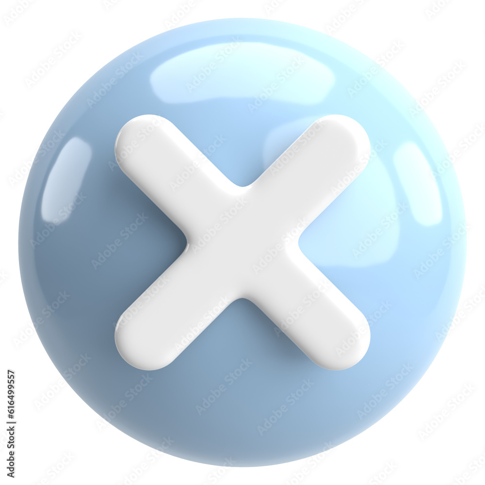 3D close button. Cross sign. 3D illustration. 3D close button. Cross sign. 3D illustration.