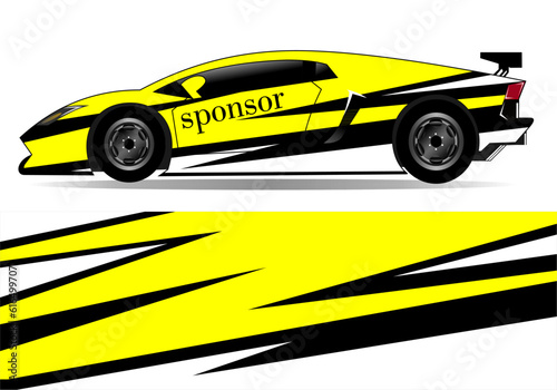 Abstract background racing sport car for wrap decal sticker design and vehicle livery