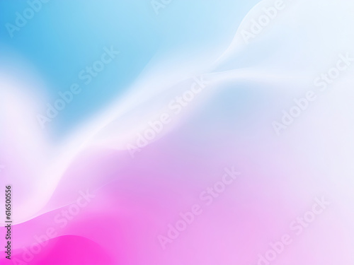 A beautiful light blue background with white smoke trailing across the floor with pink lighting. Abstract background for presentation 