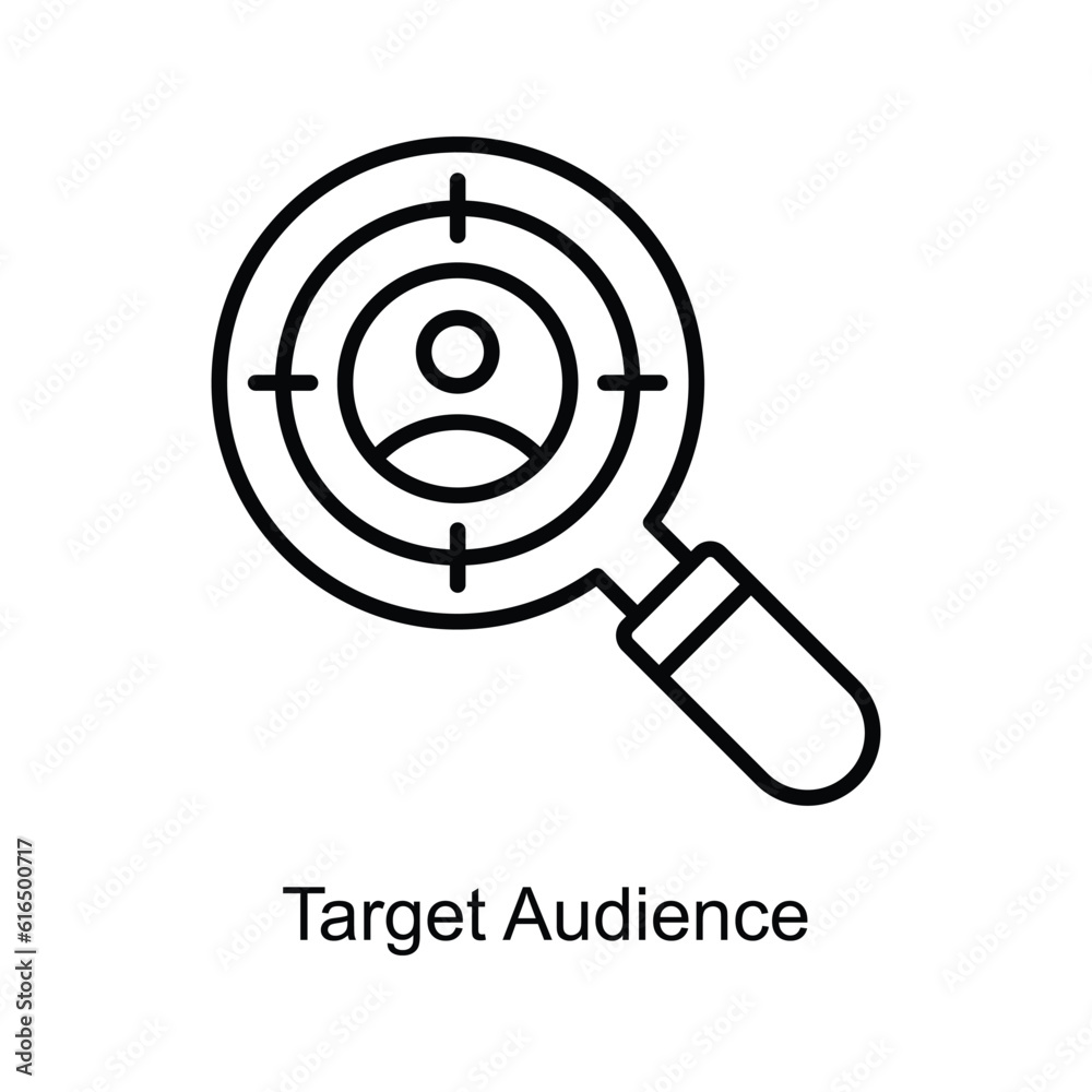 Target Audience Outline Icon Design illustration. Digital Marketing Symbol on White background EPS 10 File Target Audience Outline Icon Design illustration. Digital Marketing Symbol on White background EPS 10 File