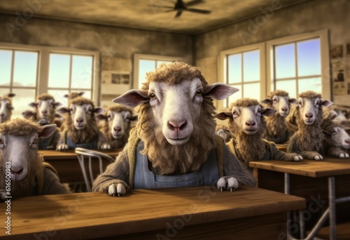 sheep in classroom