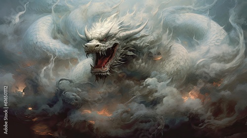 head of a dragon from the clouds 
