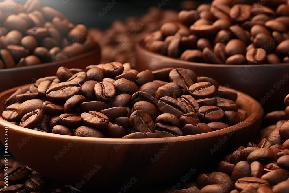 Coffee bean in a bowl, coffee background Coffee bean in a bowl, coffee background