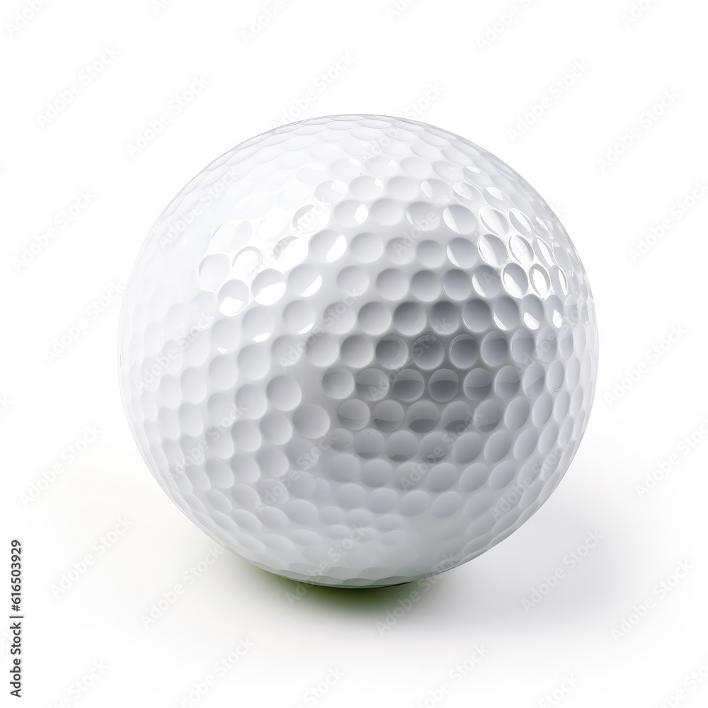 Golf ball isolated on white background. Generative AI Golf ball isolated on white background. Generative AI