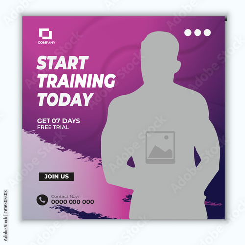 Creative design fitness and gym template