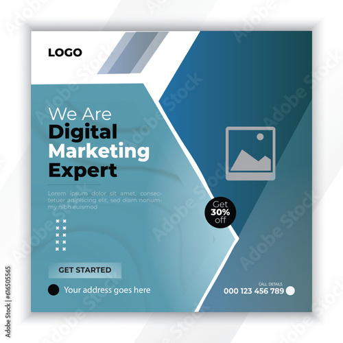 Social Media post design we are digital marketing expert template
