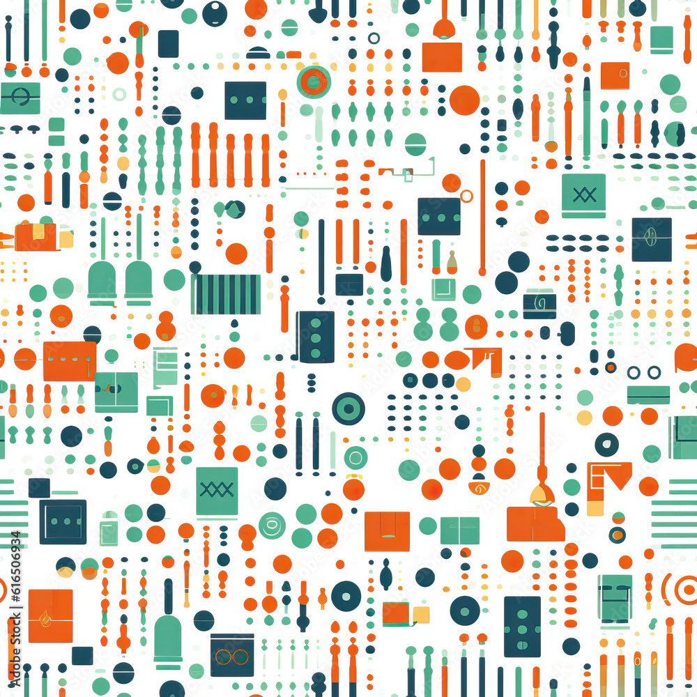 Digital network connectivity seamless repeat pattern, business networking presentation theme