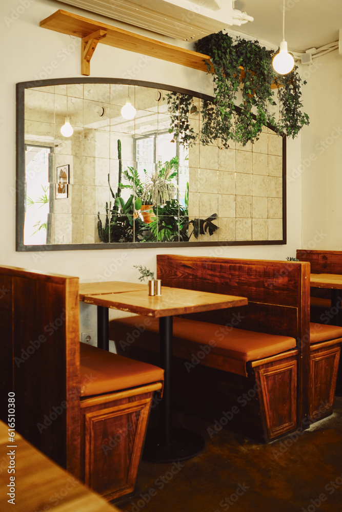 Fototapeta premium Cafe boho interior