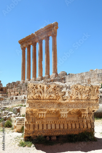 Baalbek ancient Roman ruins in the Beqaa valley, Lebanon