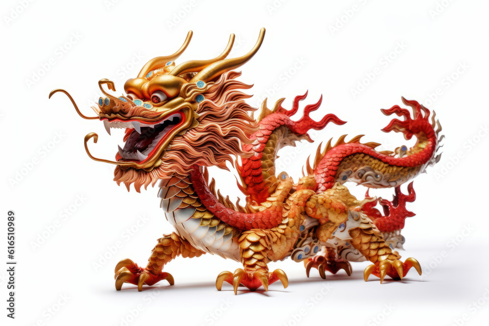 Year of the dragon chinese celebration. Traditional Chinese dragon character