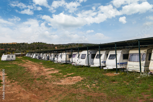 Dethleffs camping trailer for sale Caravan trailers parked