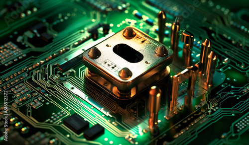an image of a lock on the circuit board