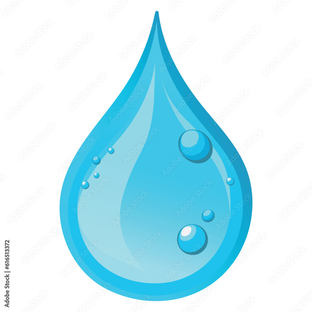 vector icon of a blue water drop. Shape with a logo in the form of a flat drop vector icon of a blue water drop. Shape with a logo in the form of a flat drop